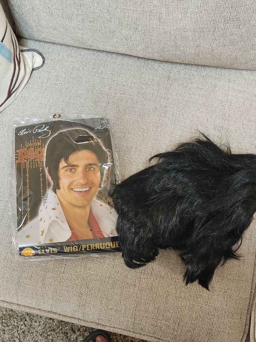 Rubie’s Elvis Presley Deluxe Black Costume Wig Adult One Size Halloween Cosplay